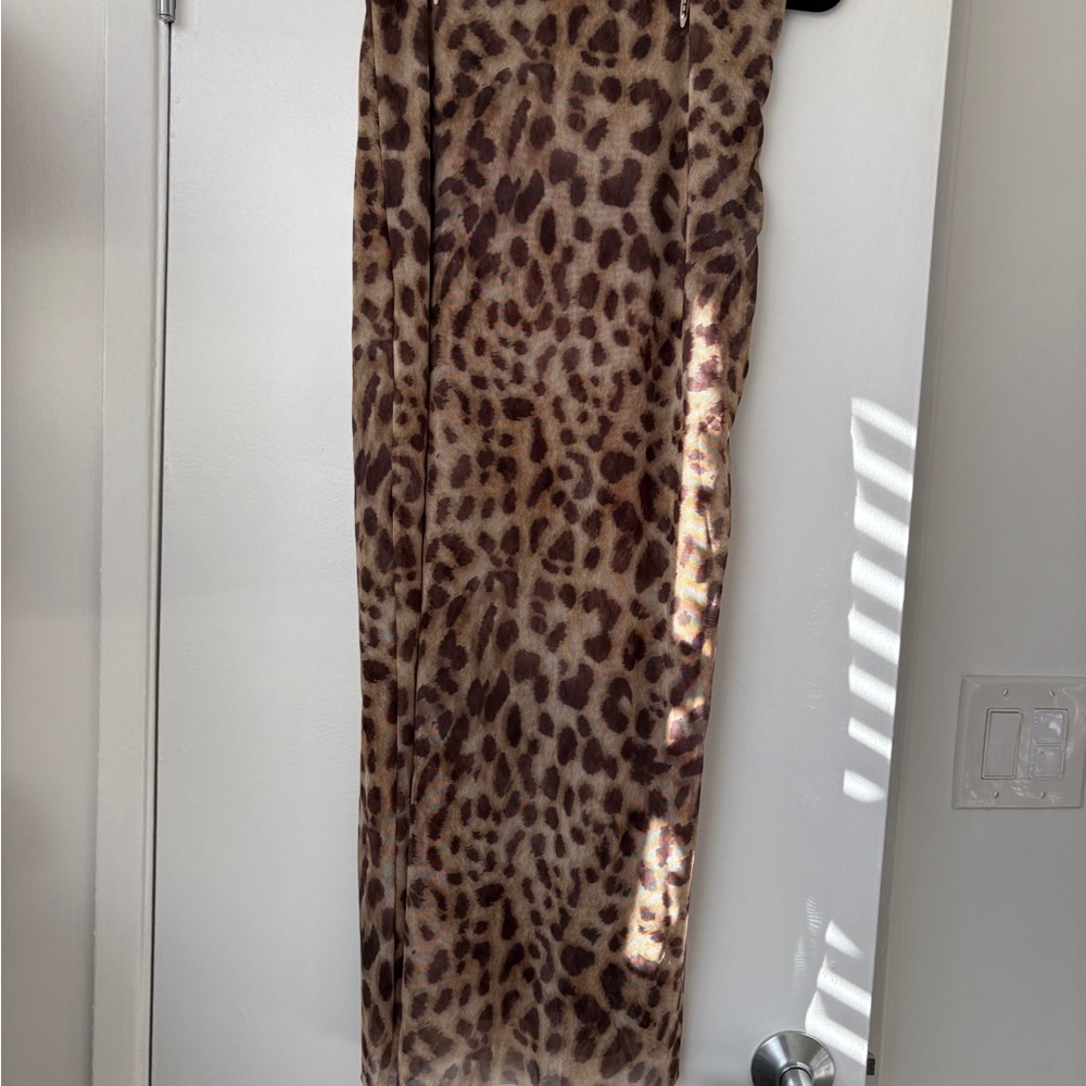 Zara Leopard Print Maxi Skirt